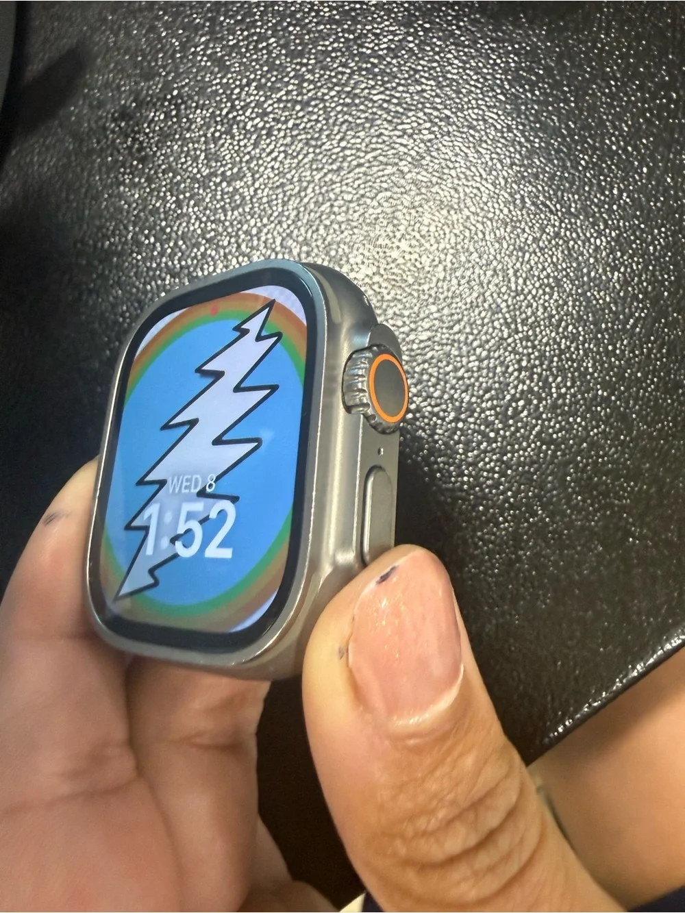 APPLE ULTRA 2 Silver Titanium case and Orange Crown Accent - 49mm